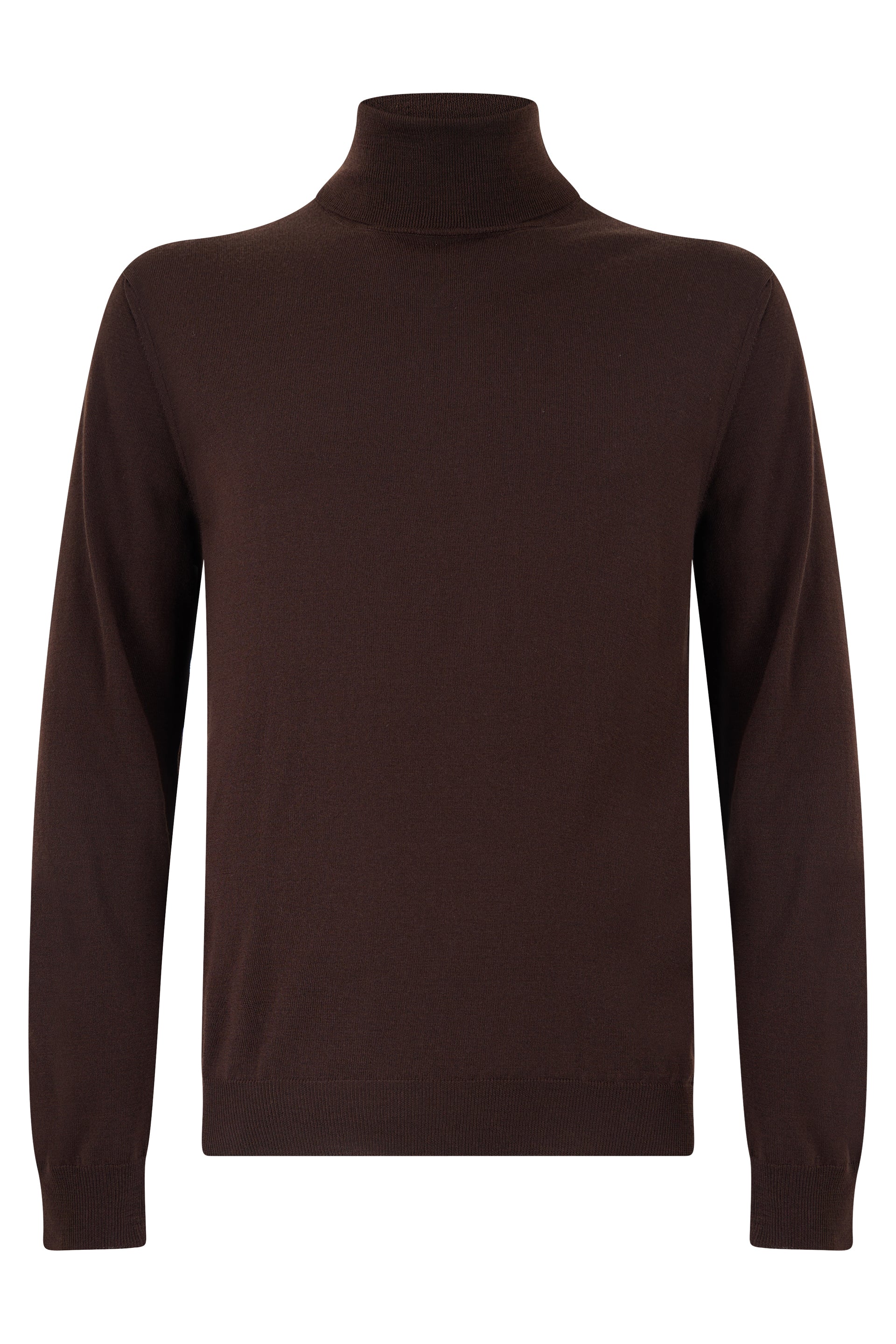 Slowear Virgin Wool Turtleneck Sweater — Brown by Slowear