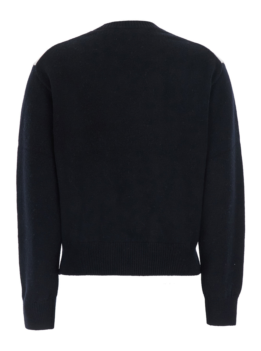Dunst Argyle Wool Sweater — Black, view 5