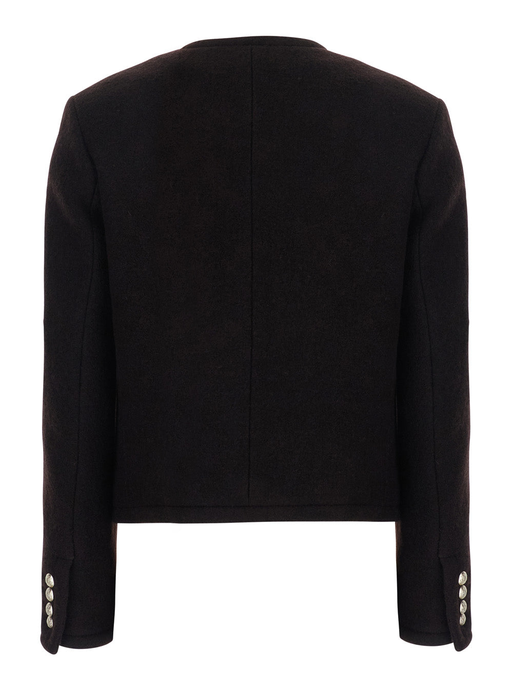 Dunst Wool Tweed Blazer — Black, view 2