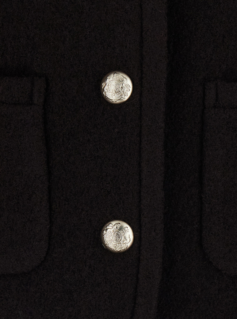 Dunst Wool Tweed Blazer — Black, view 3