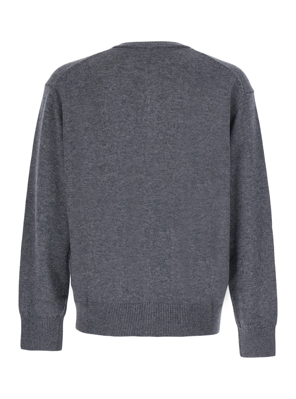 Dunst Crewneck Wool Blend Cardigan — Gray, view 2