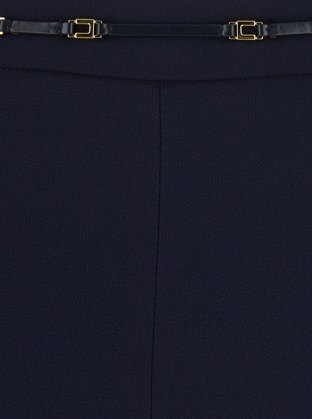 Elisabetta Franchi Flared Crepe Trousers — Blue, view 3