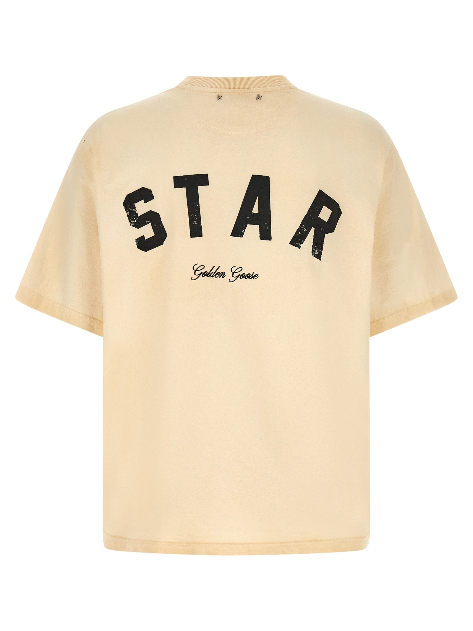 Golden Goose Cotton T-Shirt — Beige, view 2