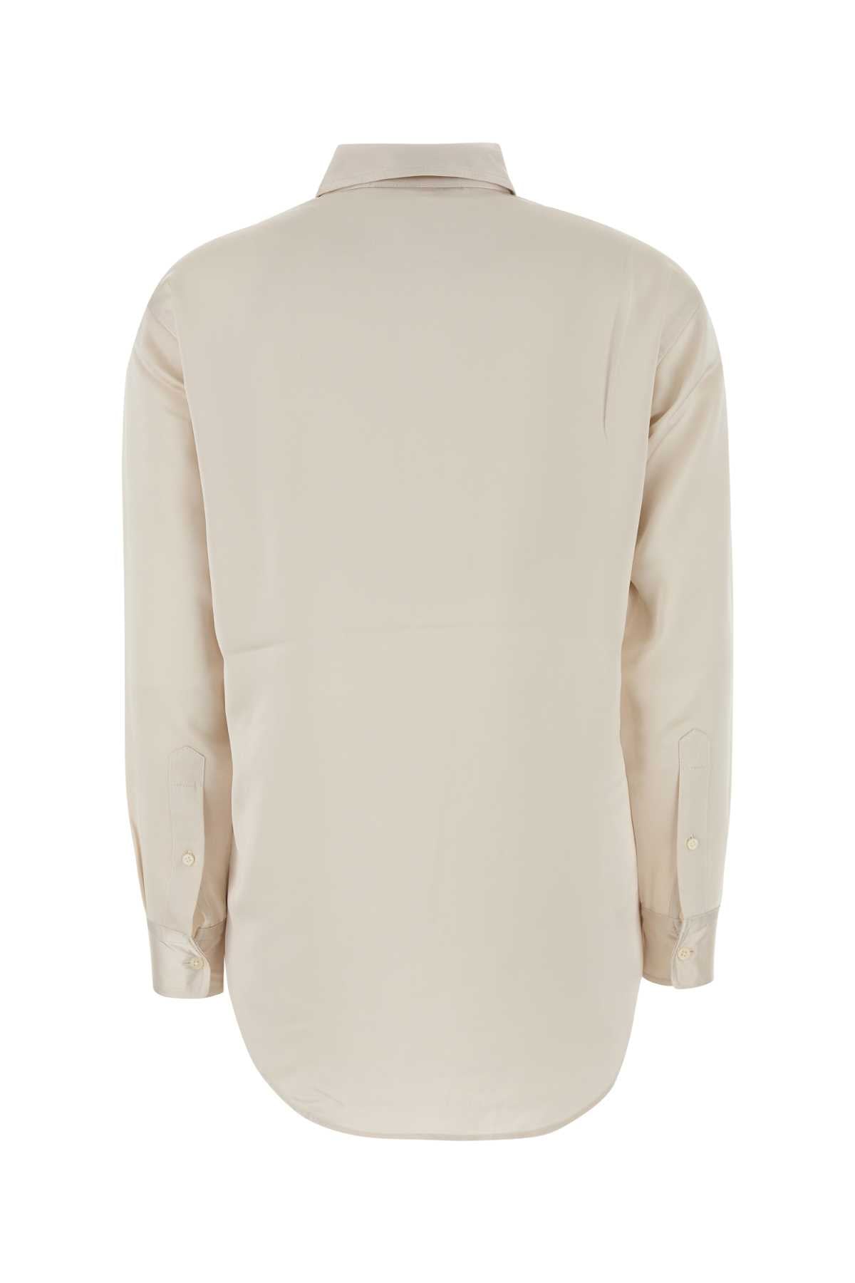 Lauren Ralph Lauren Satin Shirt — Beige, view 2