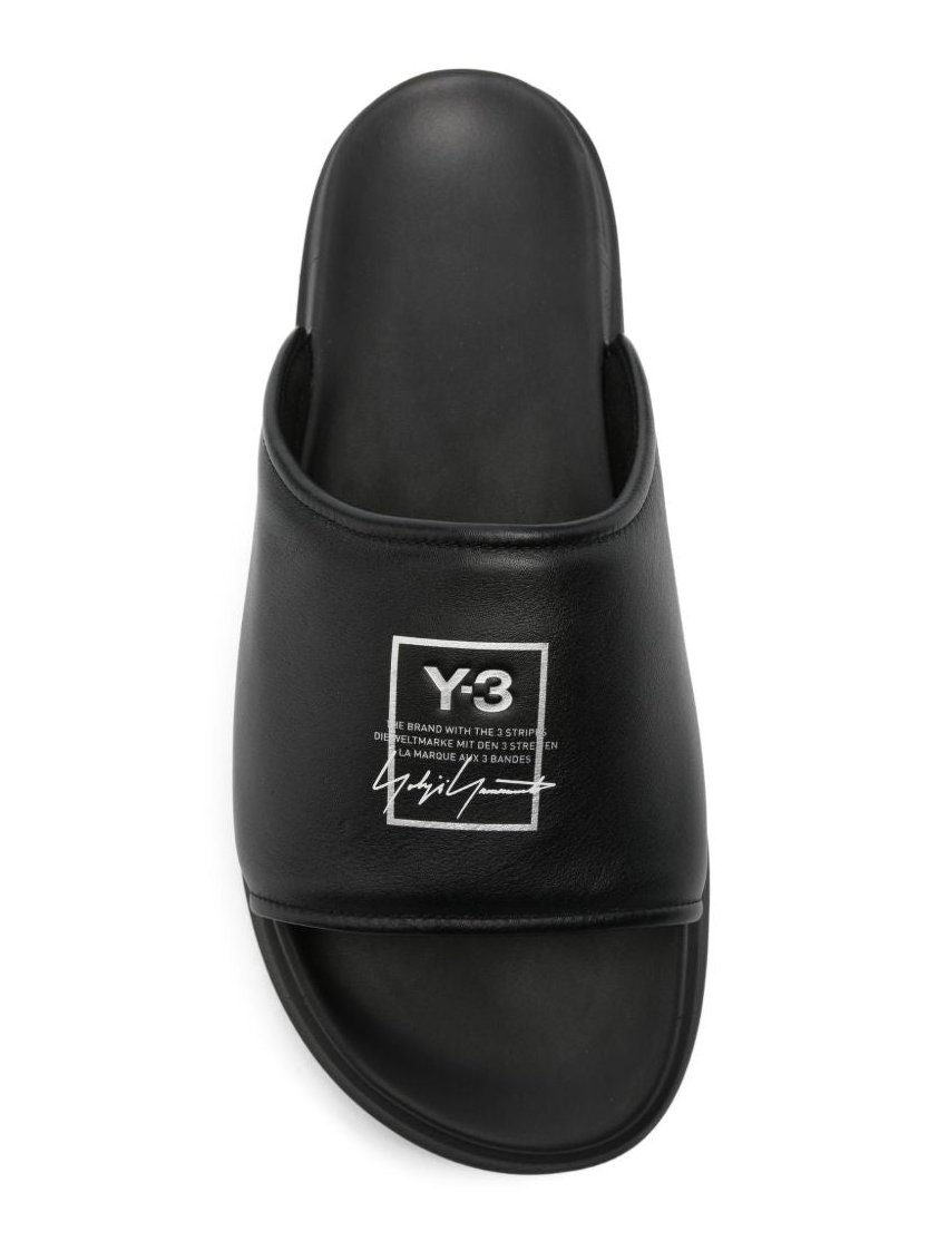 Y-3 Logo Slides — Black, view 4