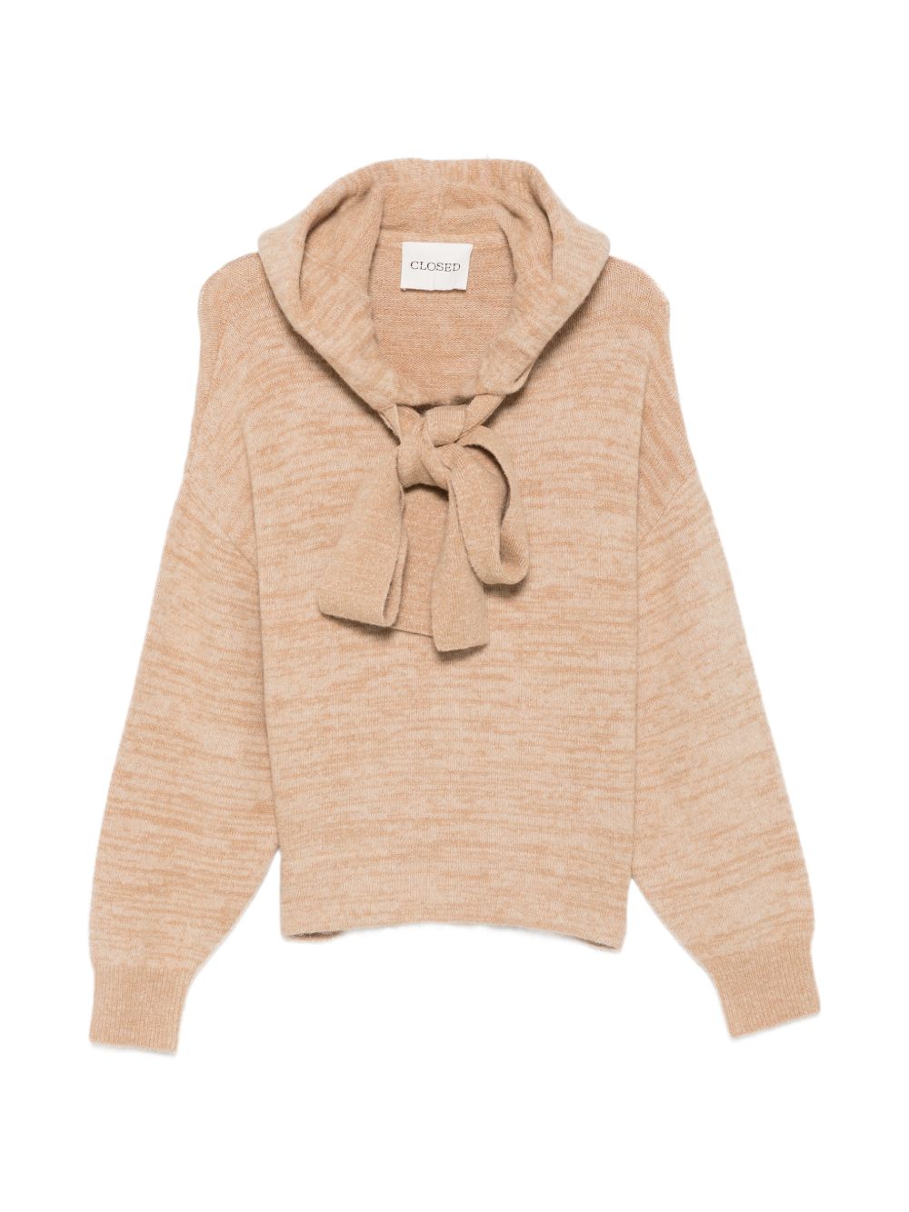 Closed Hooded Knit Sweatshirt — Beige by Closed