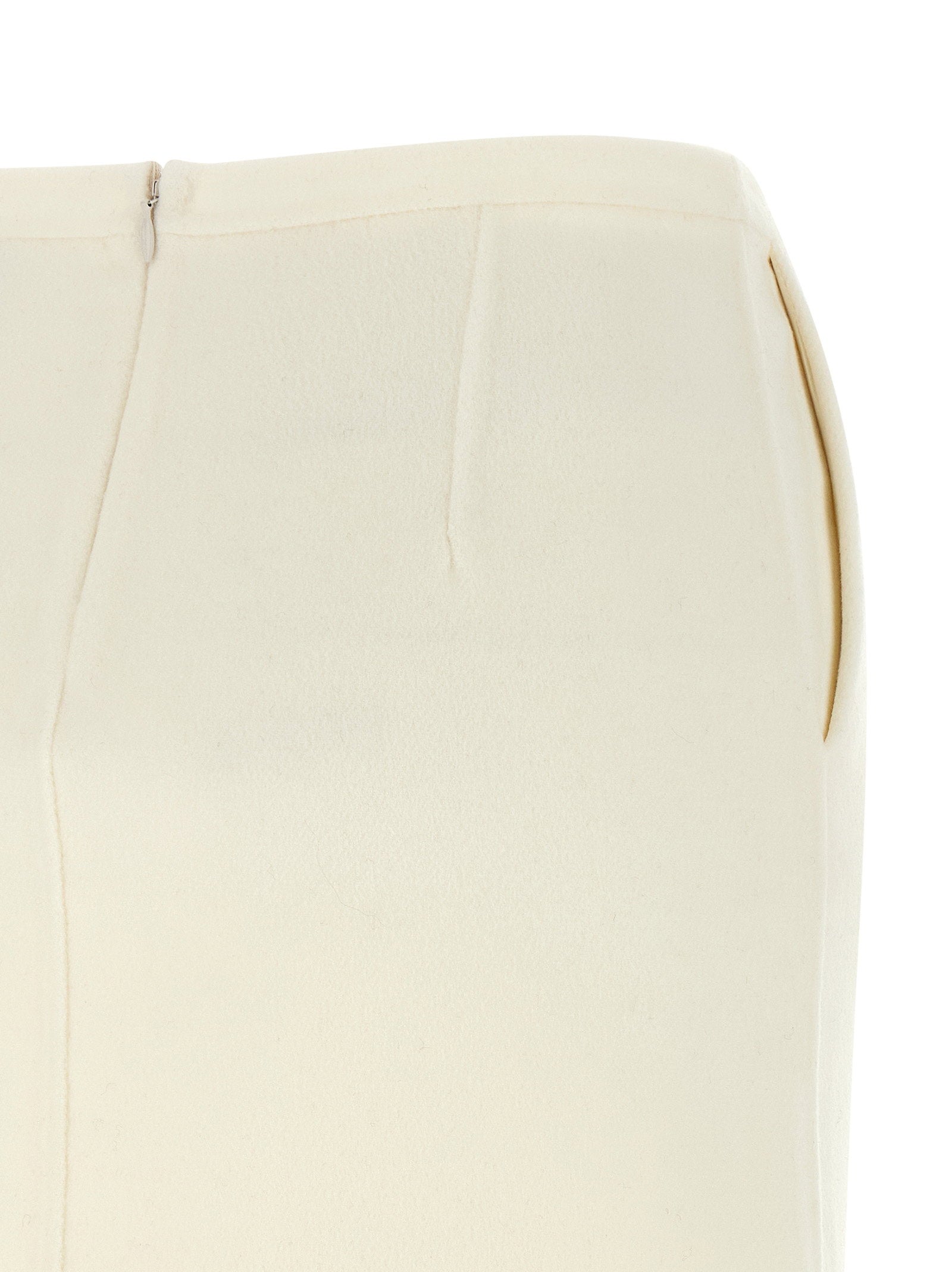 Loulou De Saison Judy Midi Skirt — Ivory, view 4