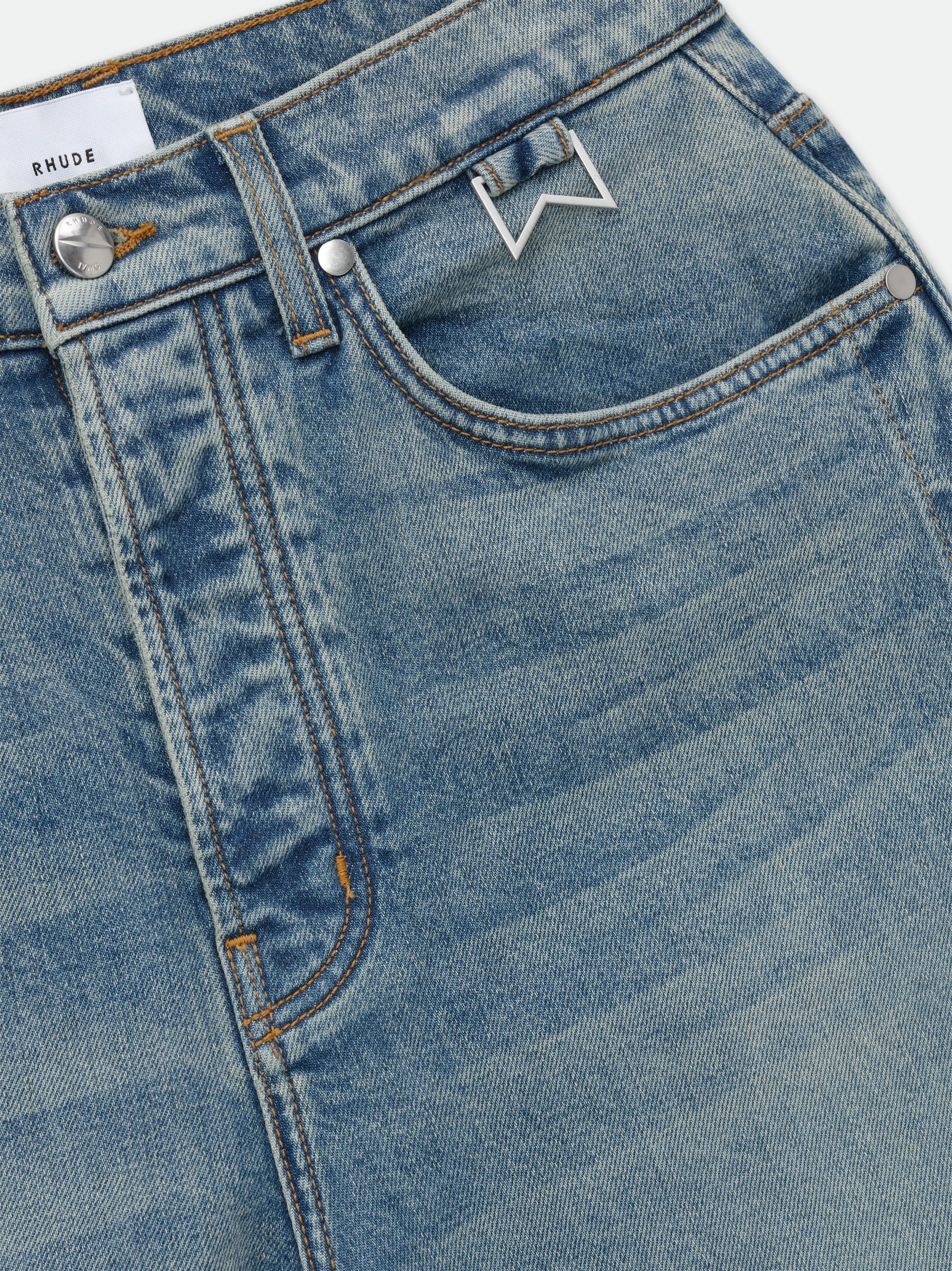 Rhude Straight-Leg Denim Jeans, view 2
