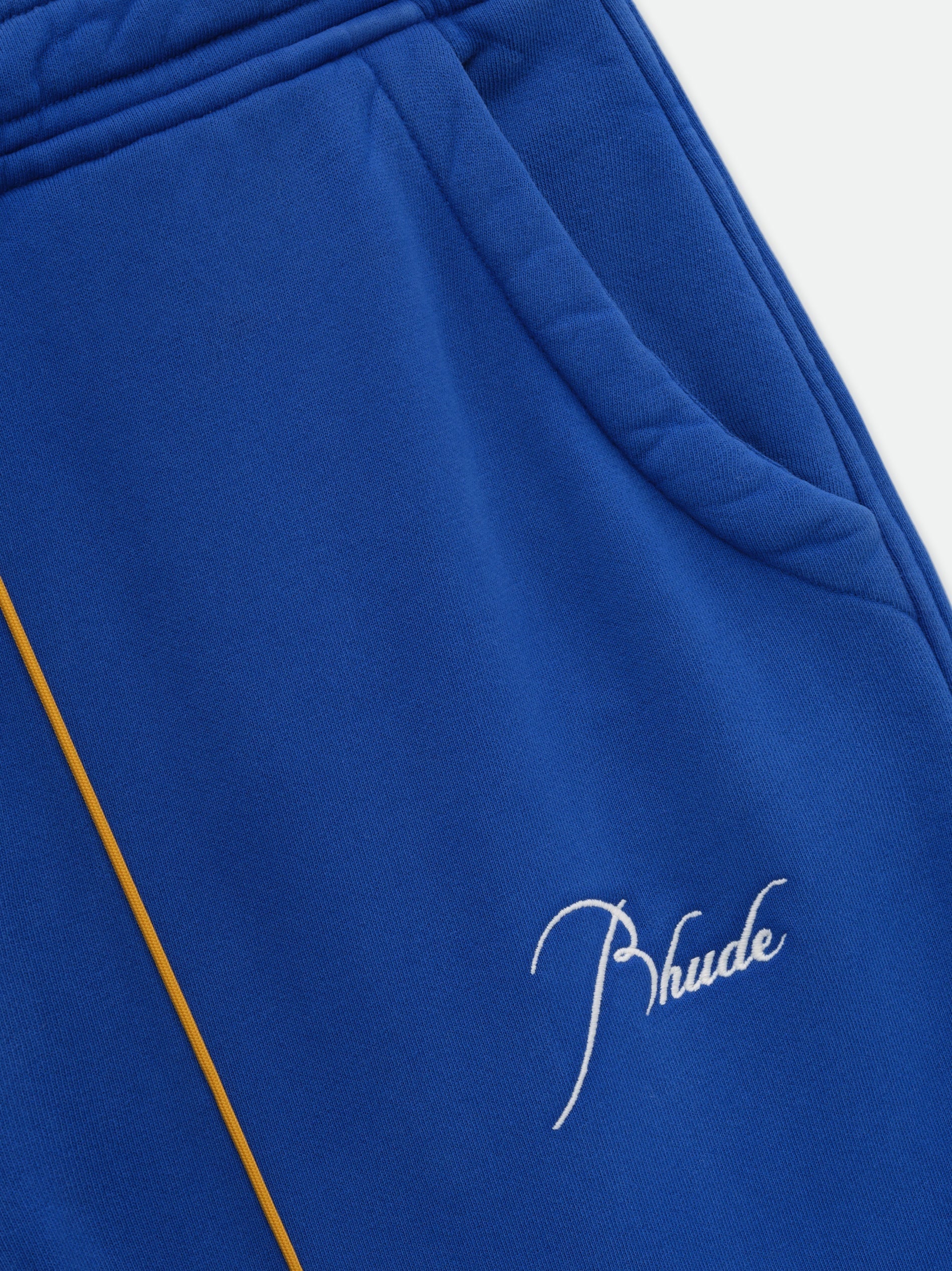Rhude Cobalt Blue Cotton Joggers — Blue, view 2