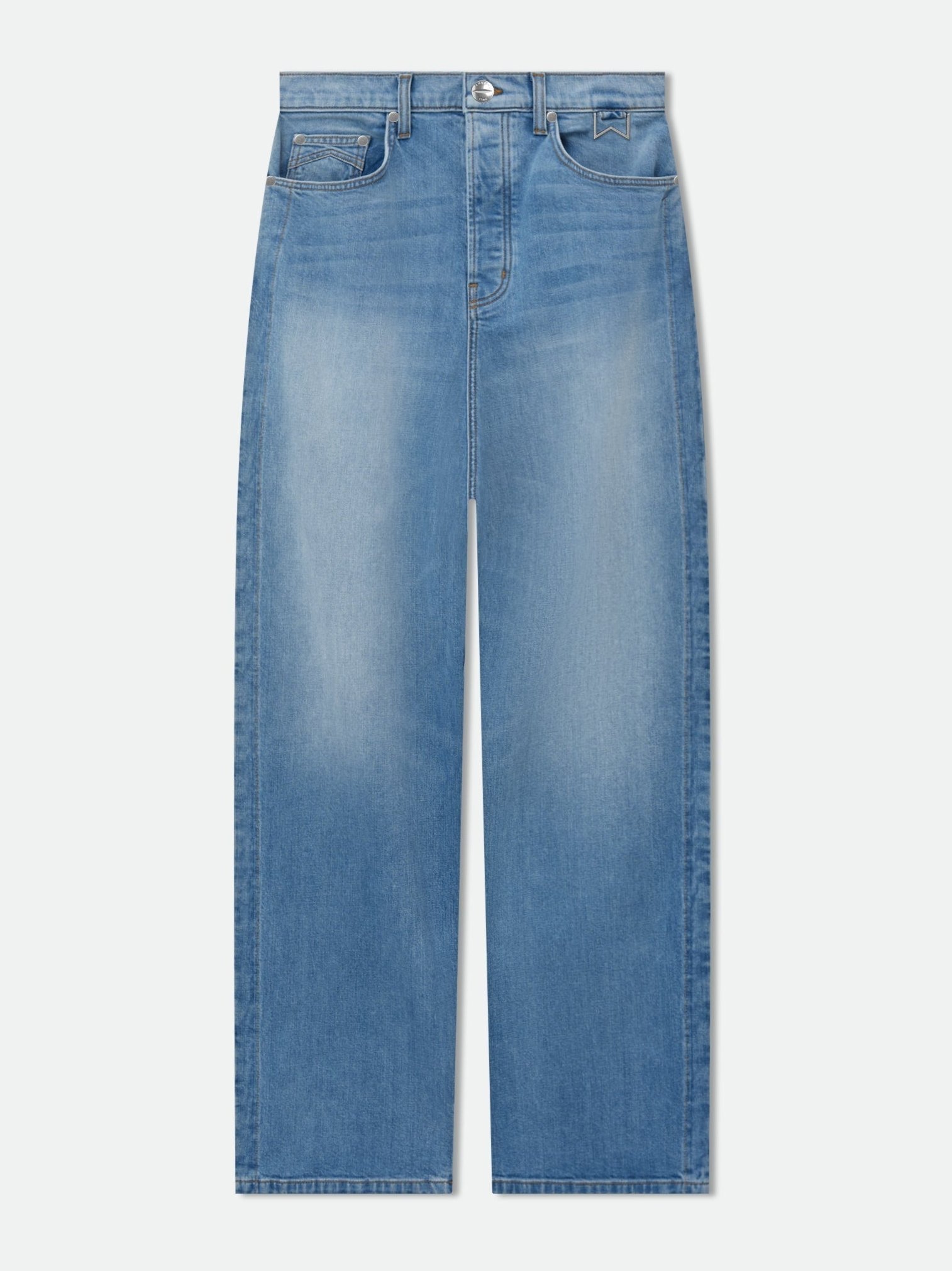 Rhude Wide-Leg Denim Jeans — Blue by Rhude
