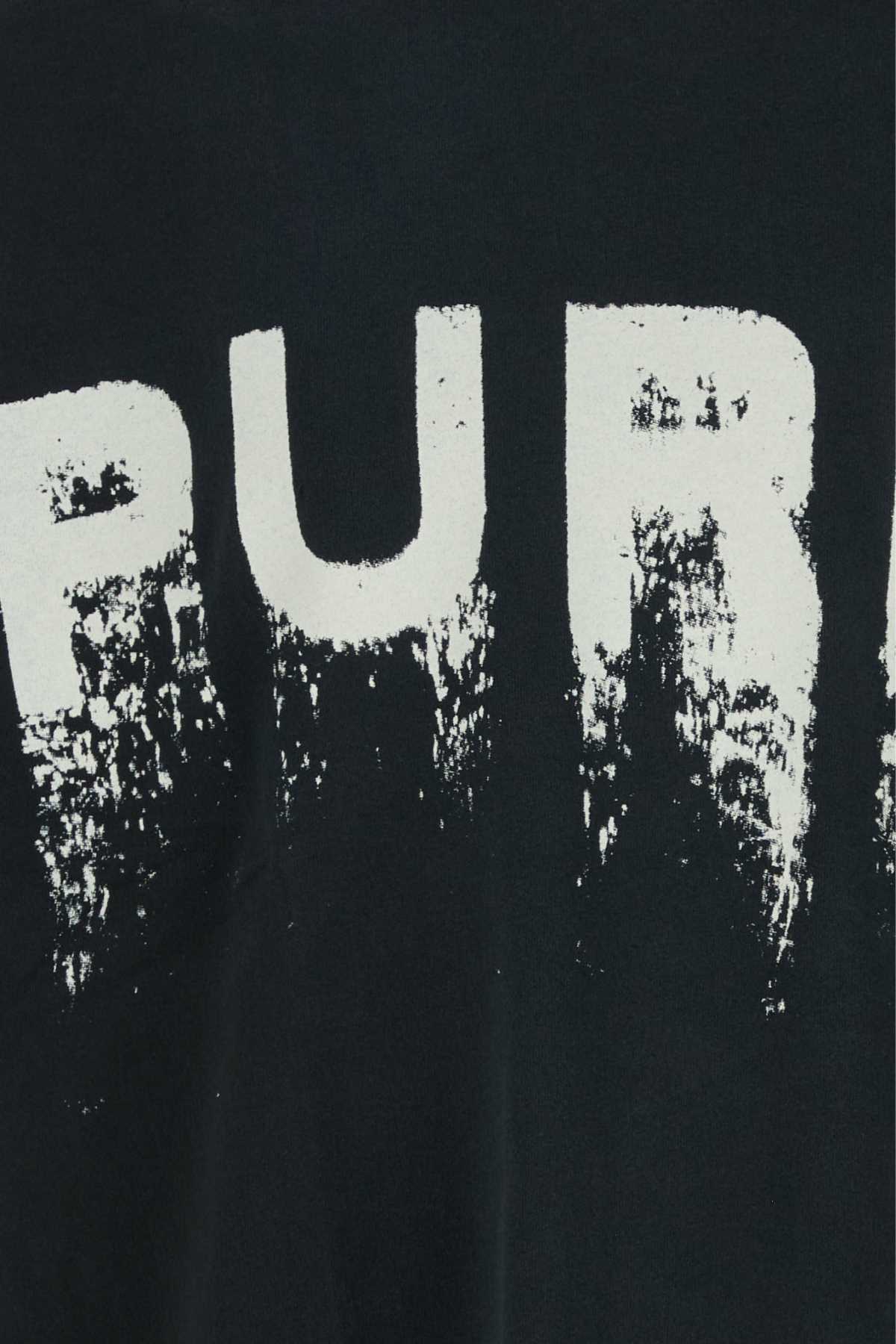 Purple Denim Logo-Printed Cotton Sweater — Black, view 3