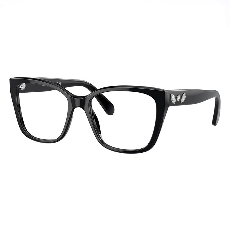 Swarovski Geometric Full Rim Eyeglasses — Black by Swarovski