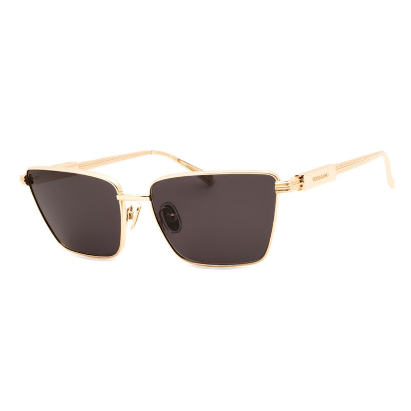 Ferragamo SF331S Cat-Eye Gold Metal Sunglasses — Gold by Ferragamo
