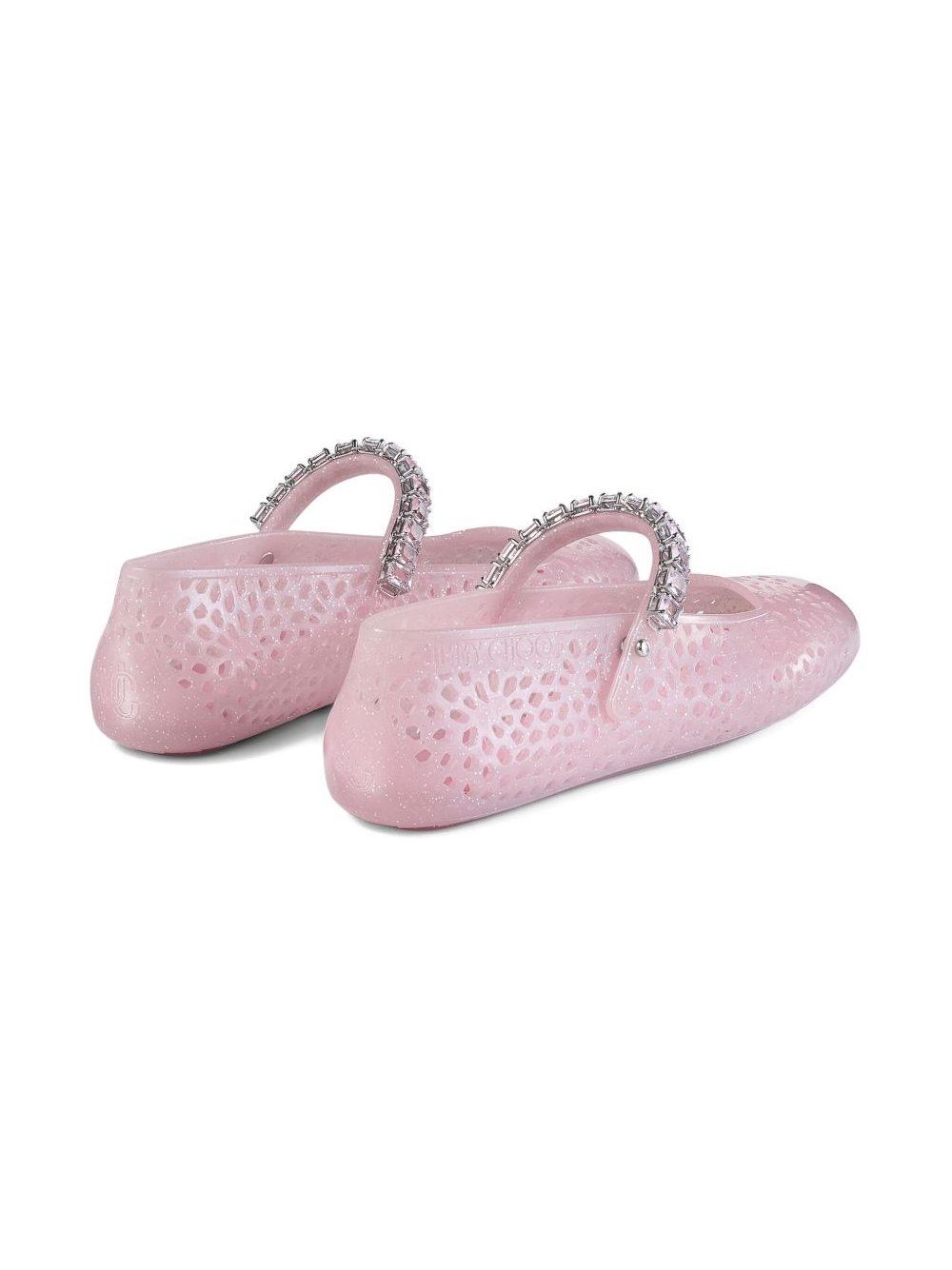 Jimmy Choo Perforated Jelly Ballet Flat — Pink, view 3