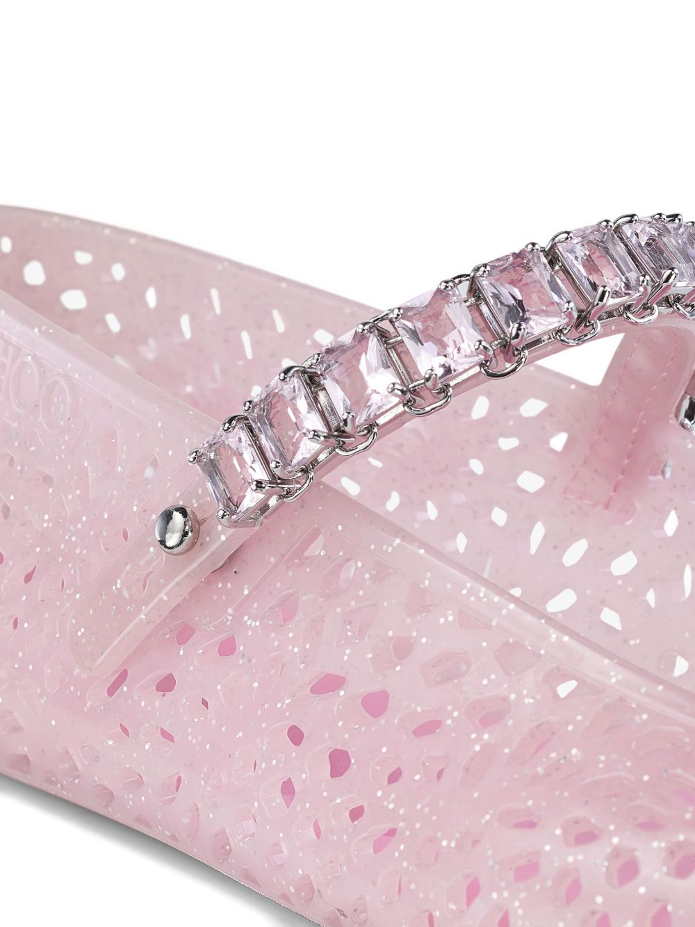 Jimmy Choo Perforated Jelly Ballet Flat — Pink, view 4