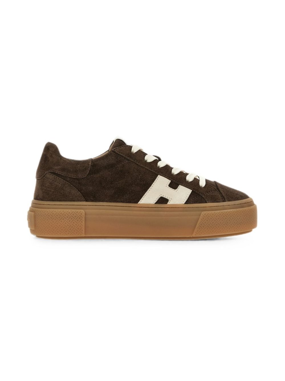 Hogan Suede Platform Skate Sneaker — Brown by Hogan
