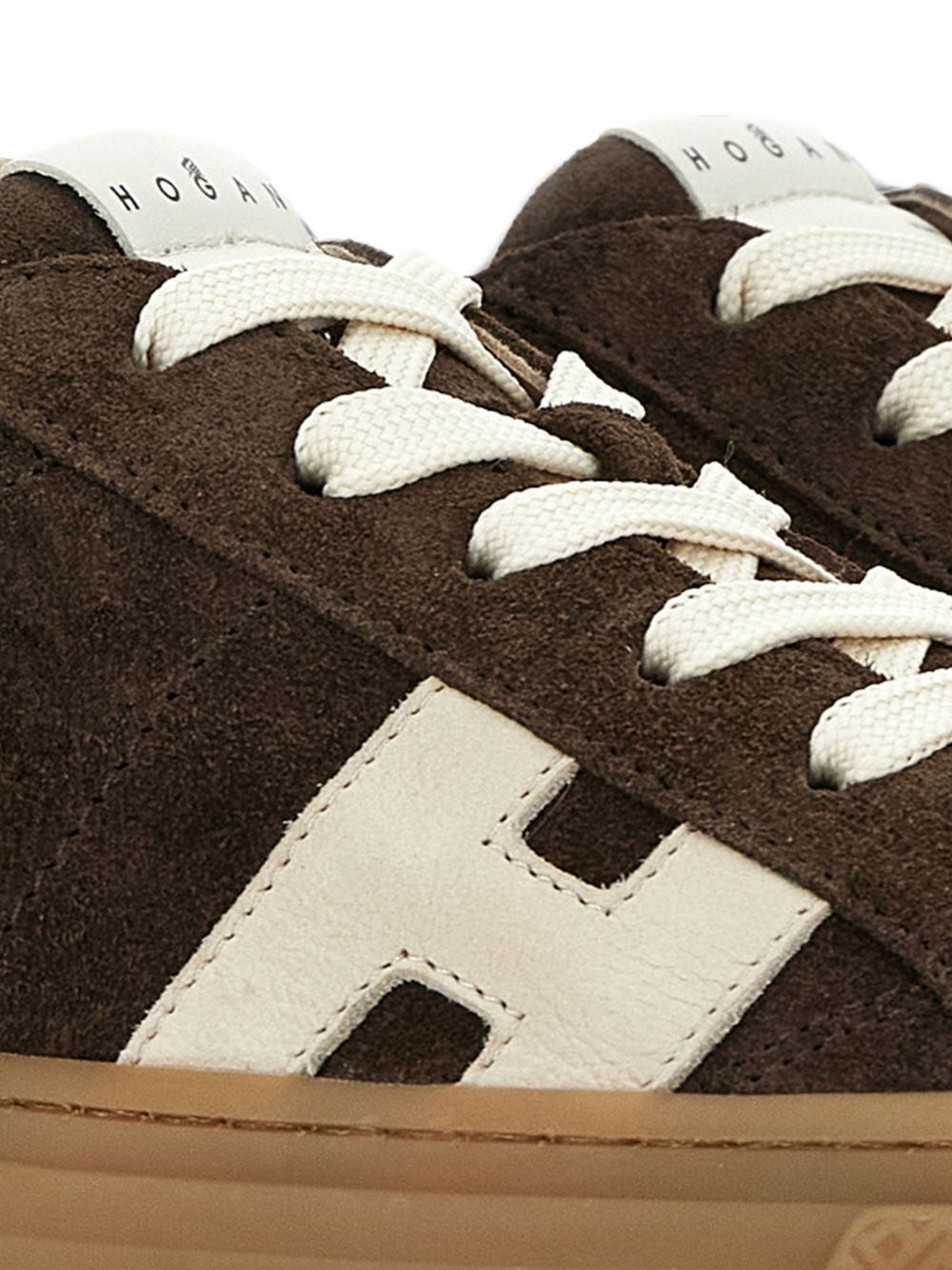 Hogan Suede Platform Skate Sneaker — Brown, view 4