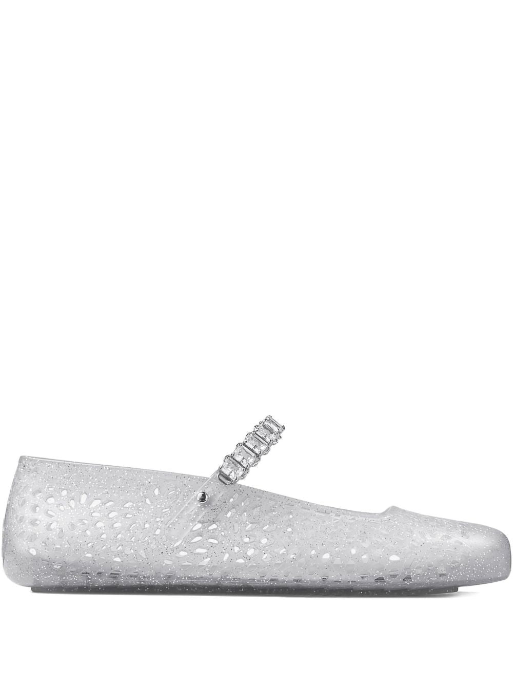 Jimmy Choo Jelly Flat — Silver by Jimmy Choo
