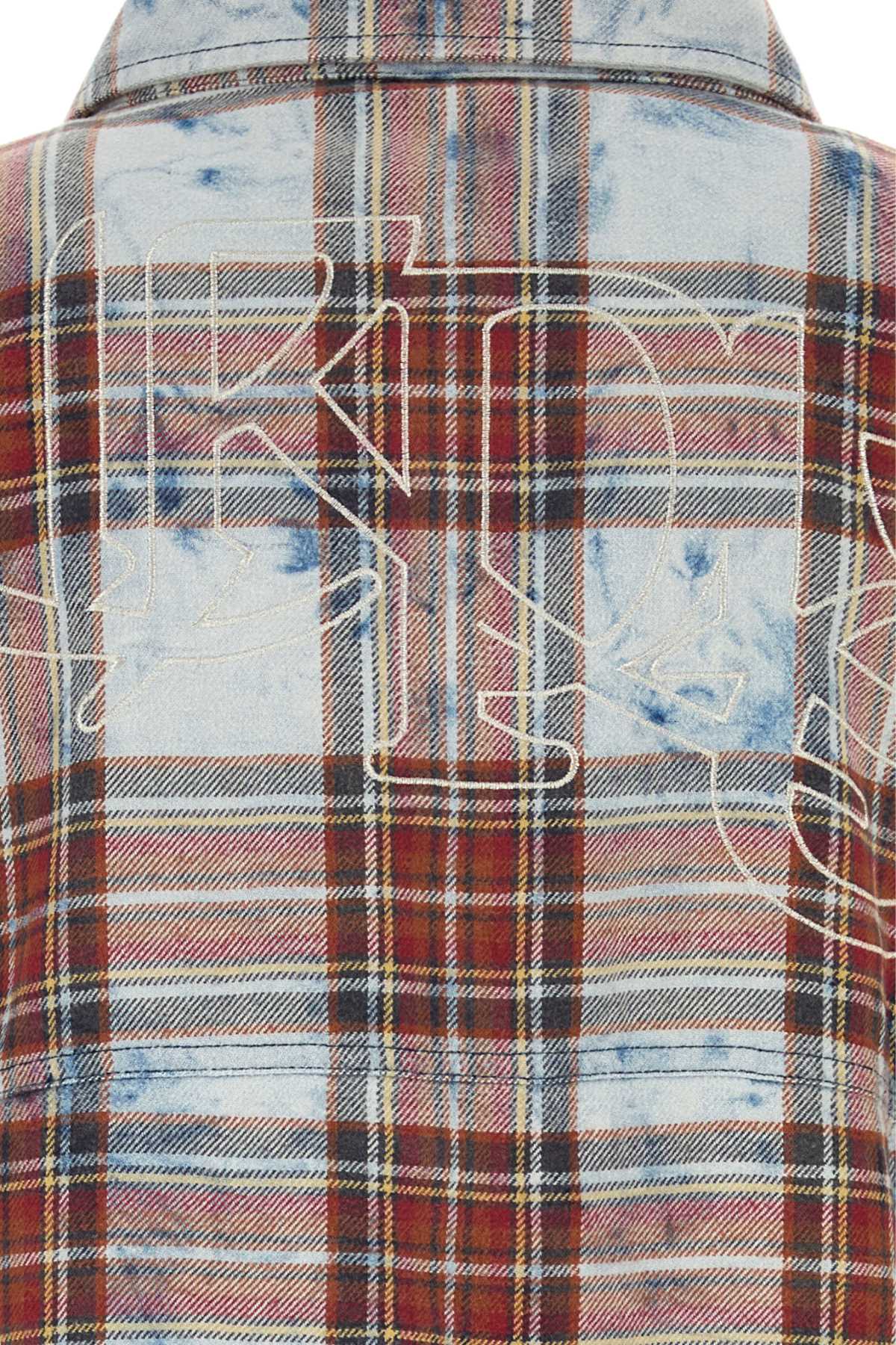 Purple Denim Multi Shirt — Red, view 3