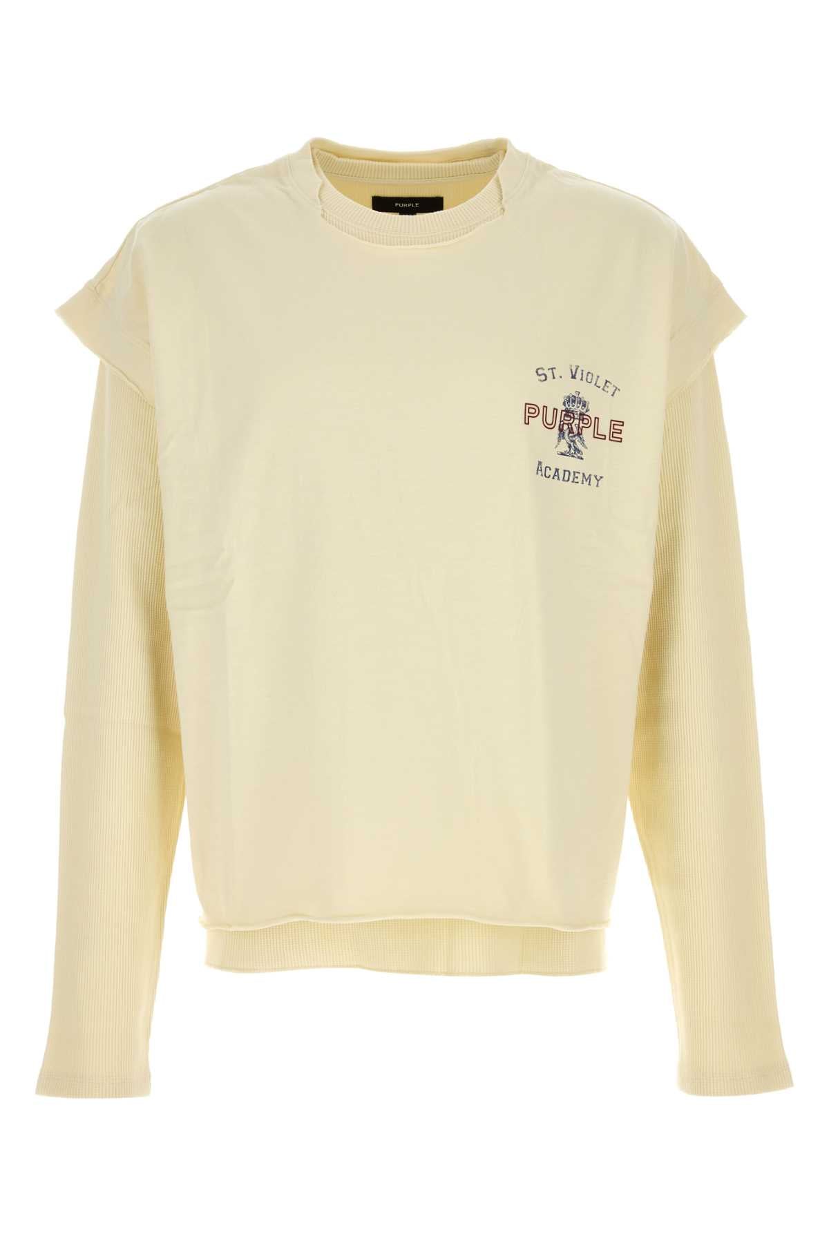 Purple Denim Offwhite Sweater — Beige by Purple Denim