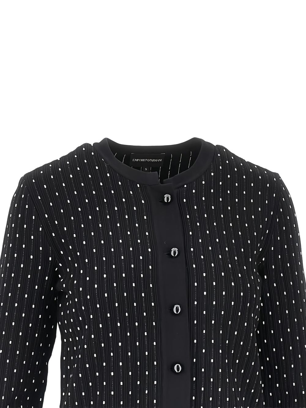 Emporio Armani Studded Cardigan — Black, view 2