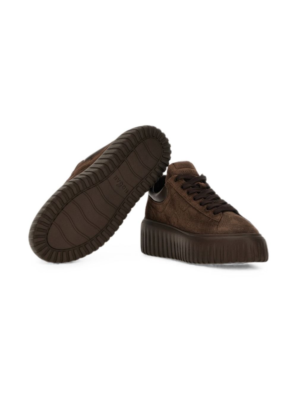 Hogan H-Stripes Sneaker — Brown, view 6