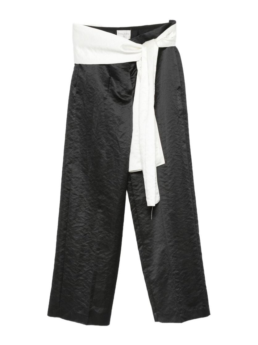 Forte Forte Satin Wide-Leg Trousers — Black by Forte Forte