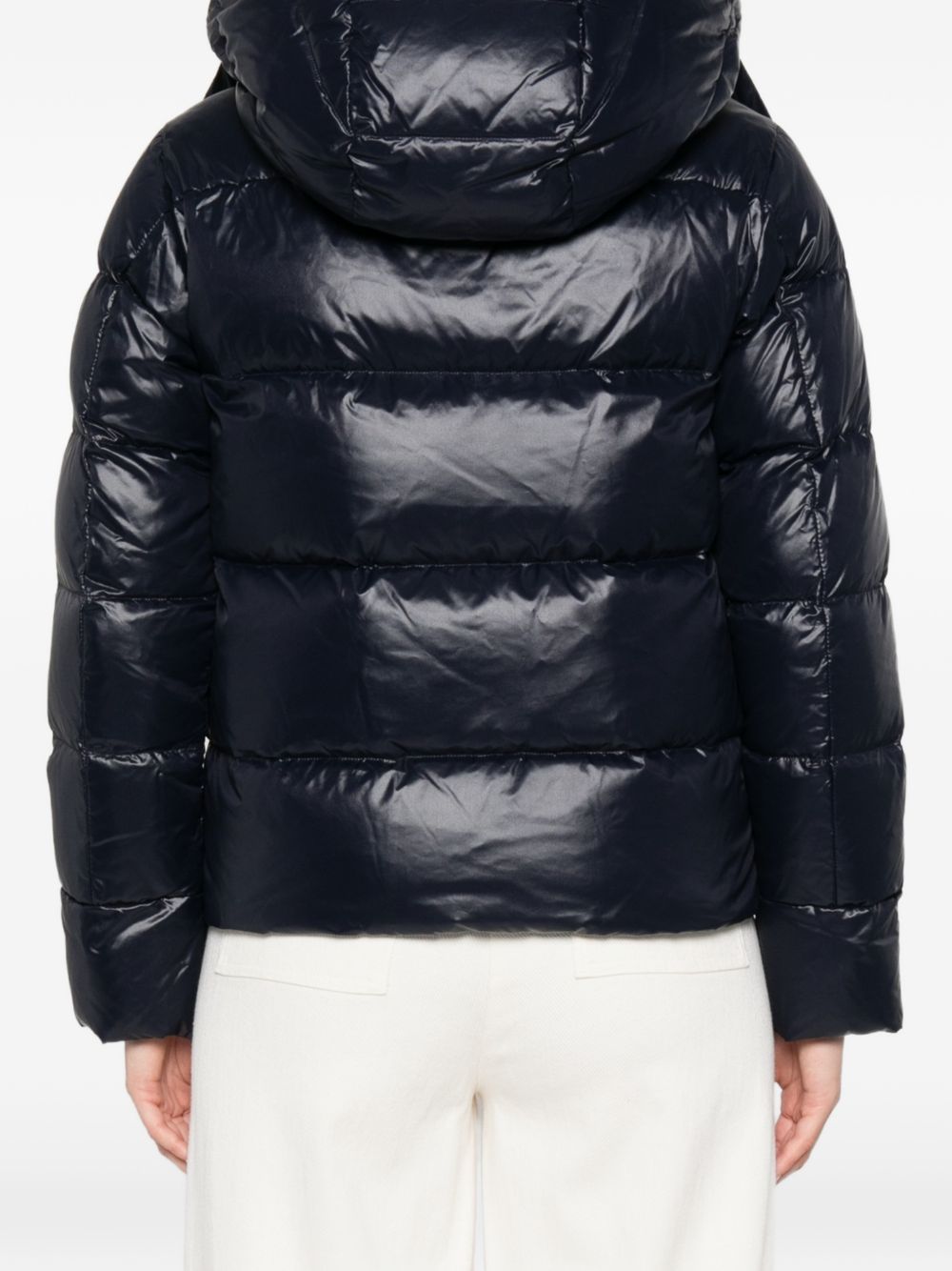 Peuterey Quilted Padded Down Jacket — Navy, view 5