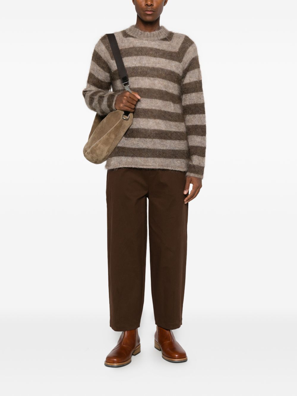 Emporio Armani Striped Sweater — Black, view 2