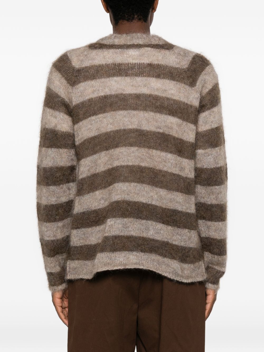 Emporio Armani Striped Sweater — Black, view 4