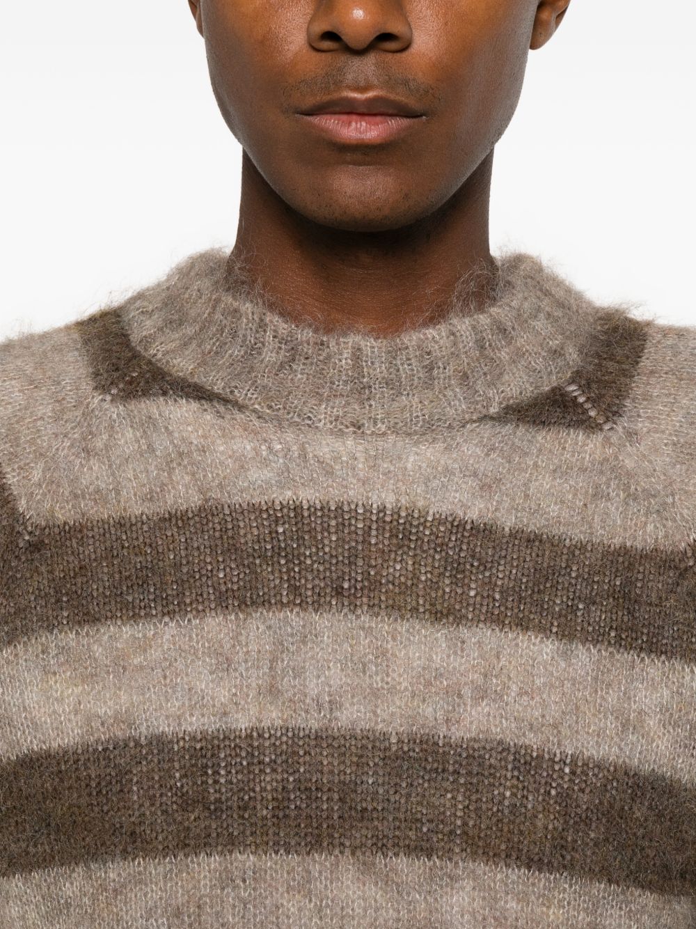 Emporio Armani Striped Sweater — Black, view 5