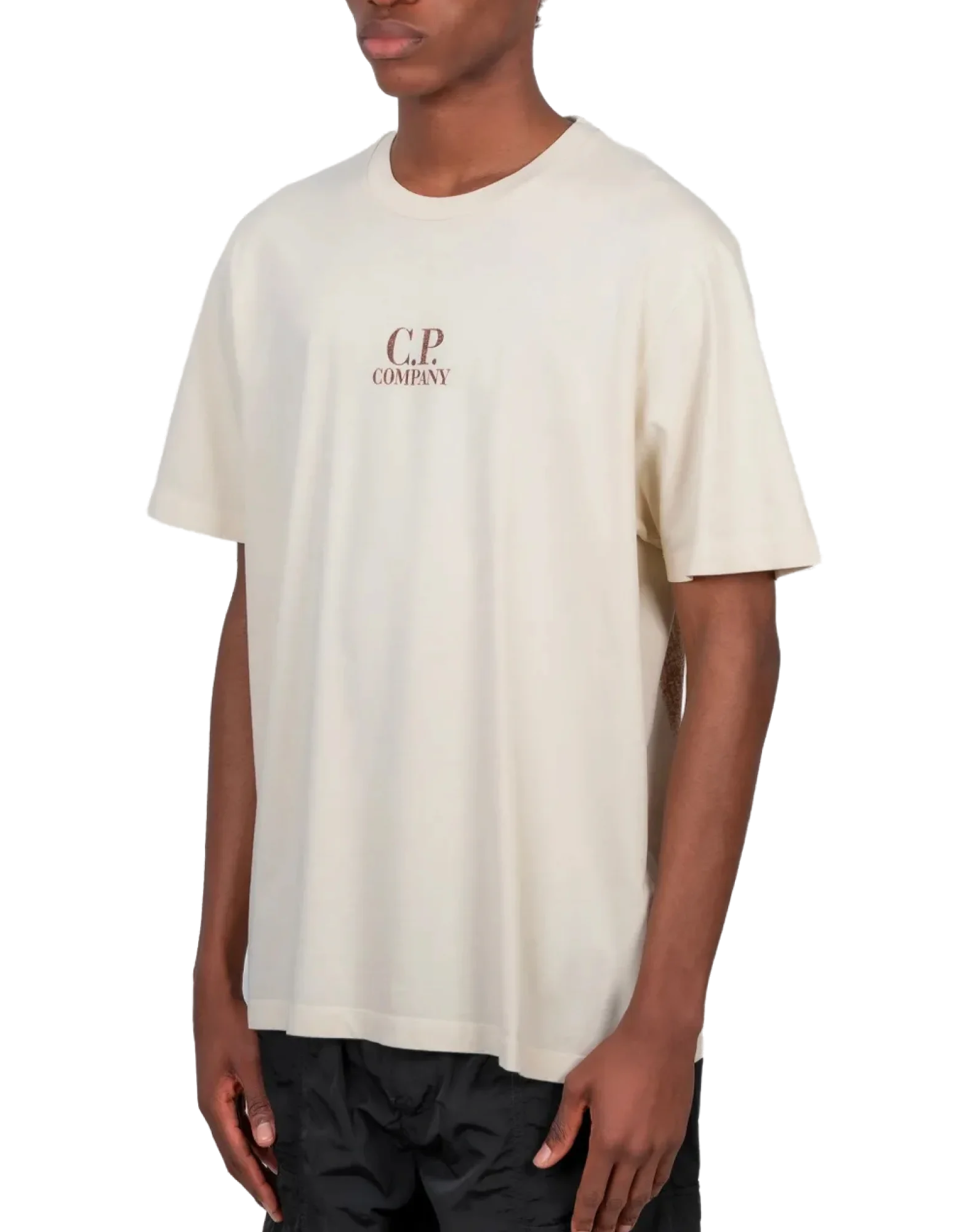 C.P. Company Logo T-Shirt — Beige, view 2