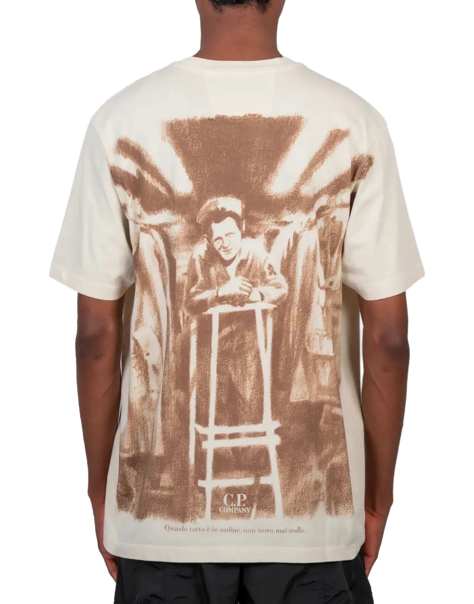 C.P. Company Logo T-Shirt — Beige, view 3