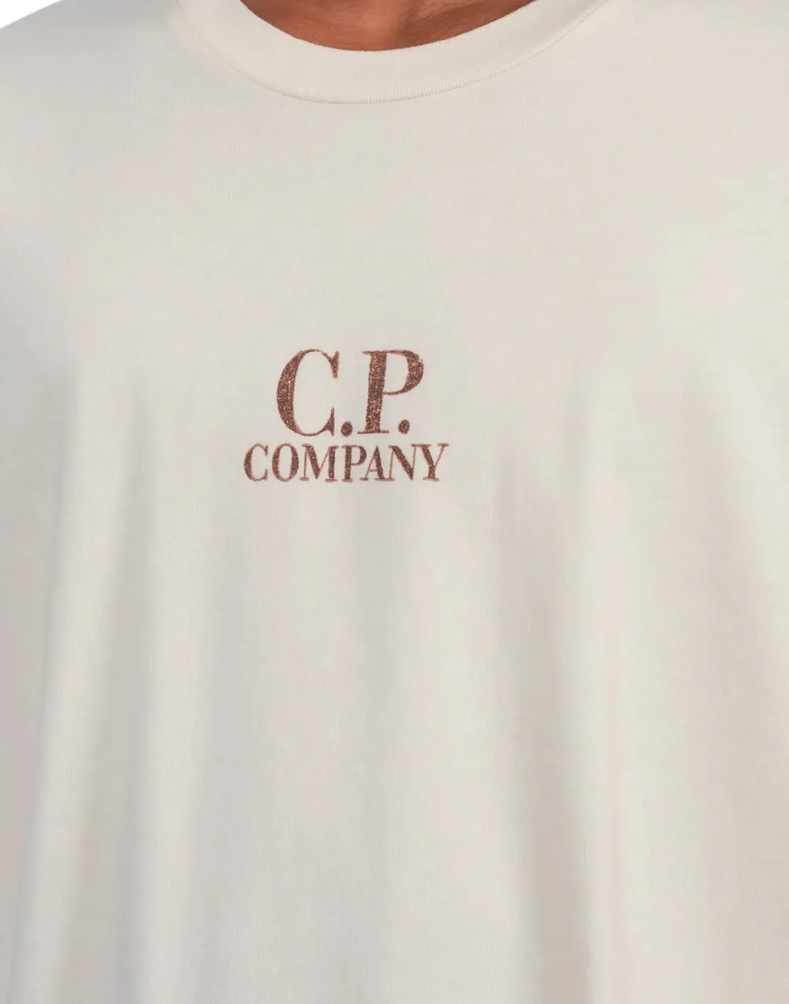 C.P. Company Logo T-Shirt — Beige, view 4