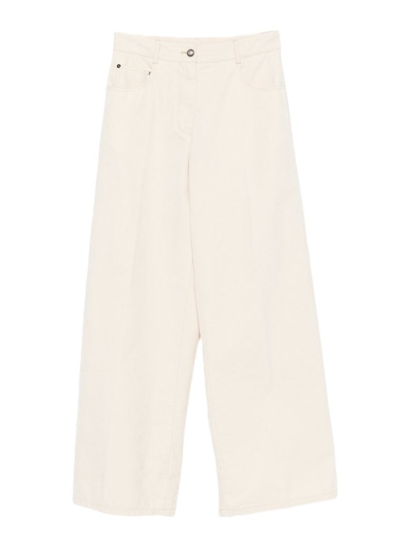 Forte Forte Wide-Leg Denim Jeans — Ivory by Forte Forte