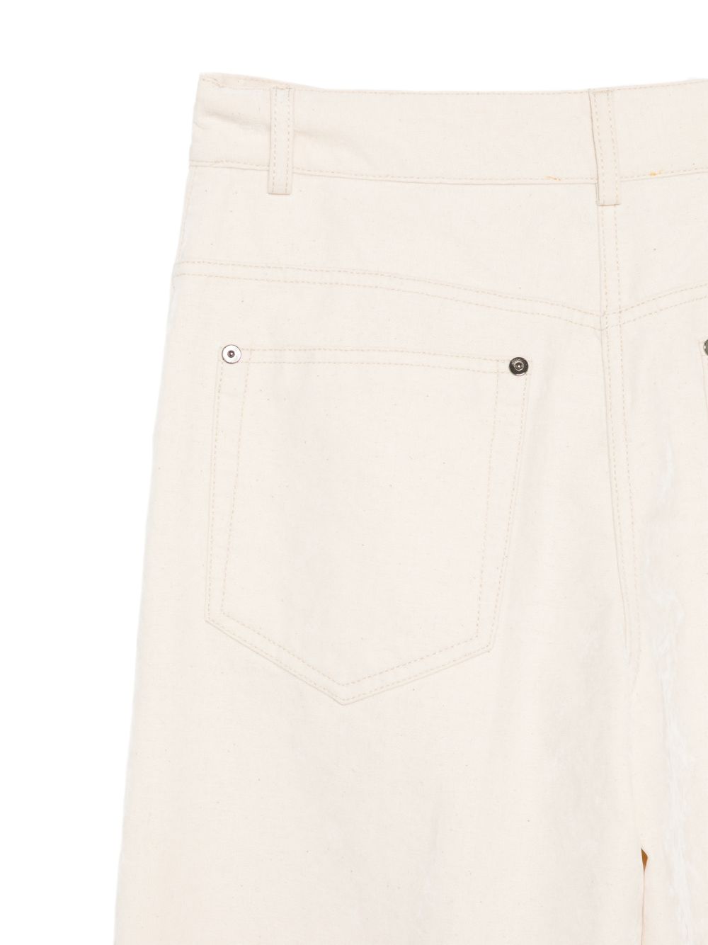 Forte Forte Wide-Leg Denim Jeans — Ivory, view 3