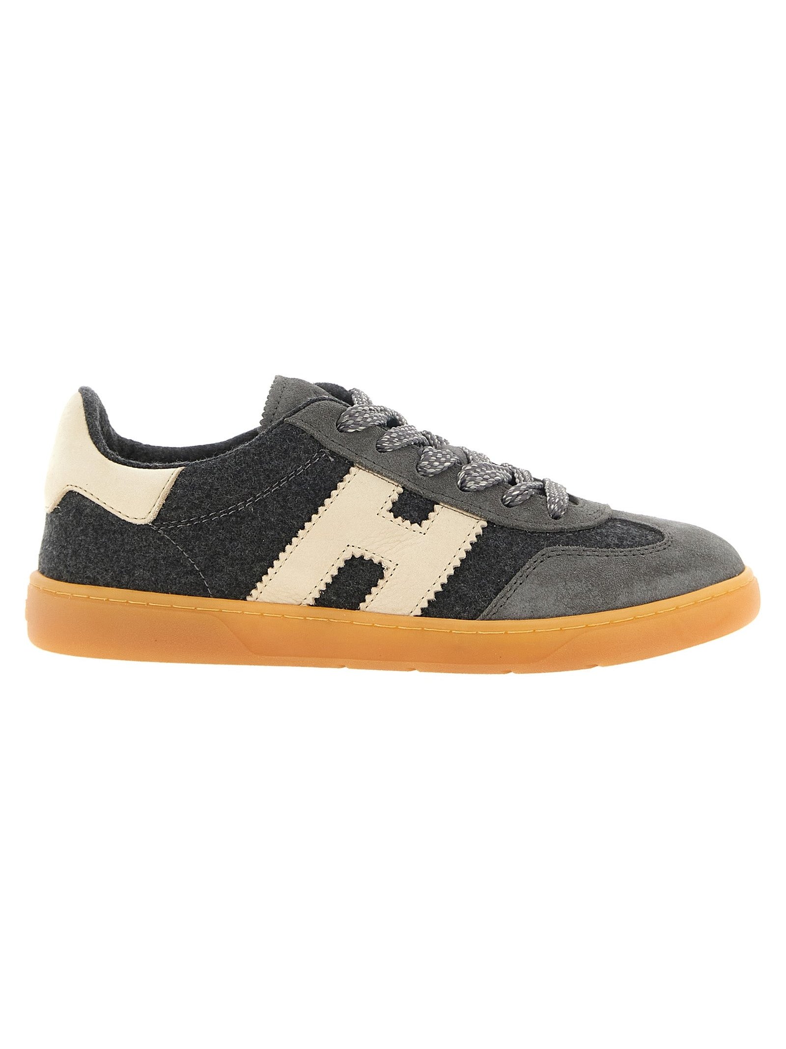 Hogan Wool-and-Calf-Leather Sneaker — Gray by Hogan