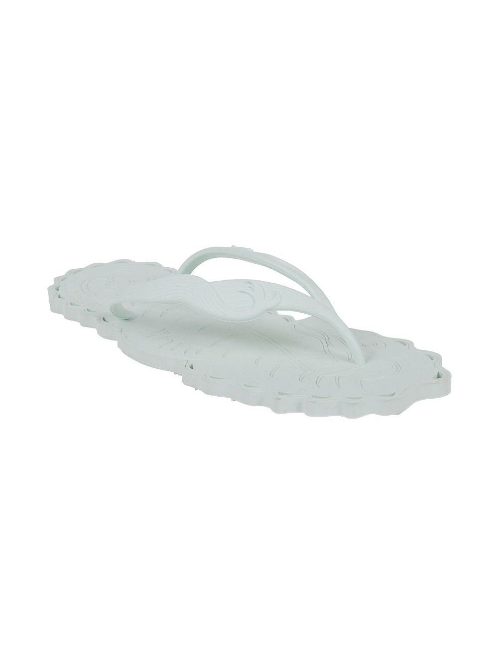 Zimmermann Embossed Thong Sandals — Seafoam, view 2