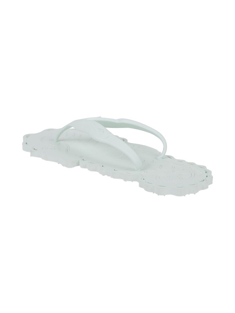 Zimmermann Embossed Thong Sandals — Seafoam, view 3