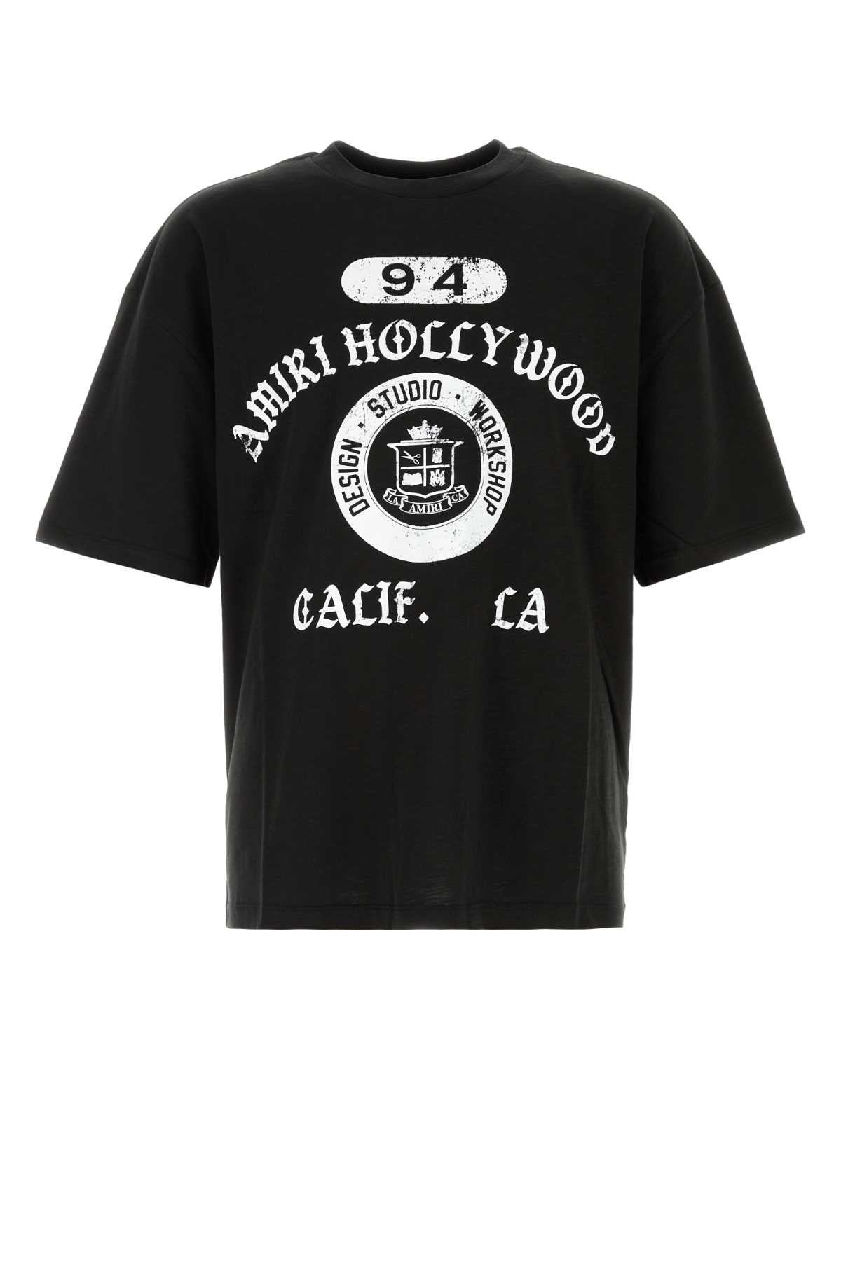 Amiri Distressed Logo-Print T-Shirt — Black by Amiri