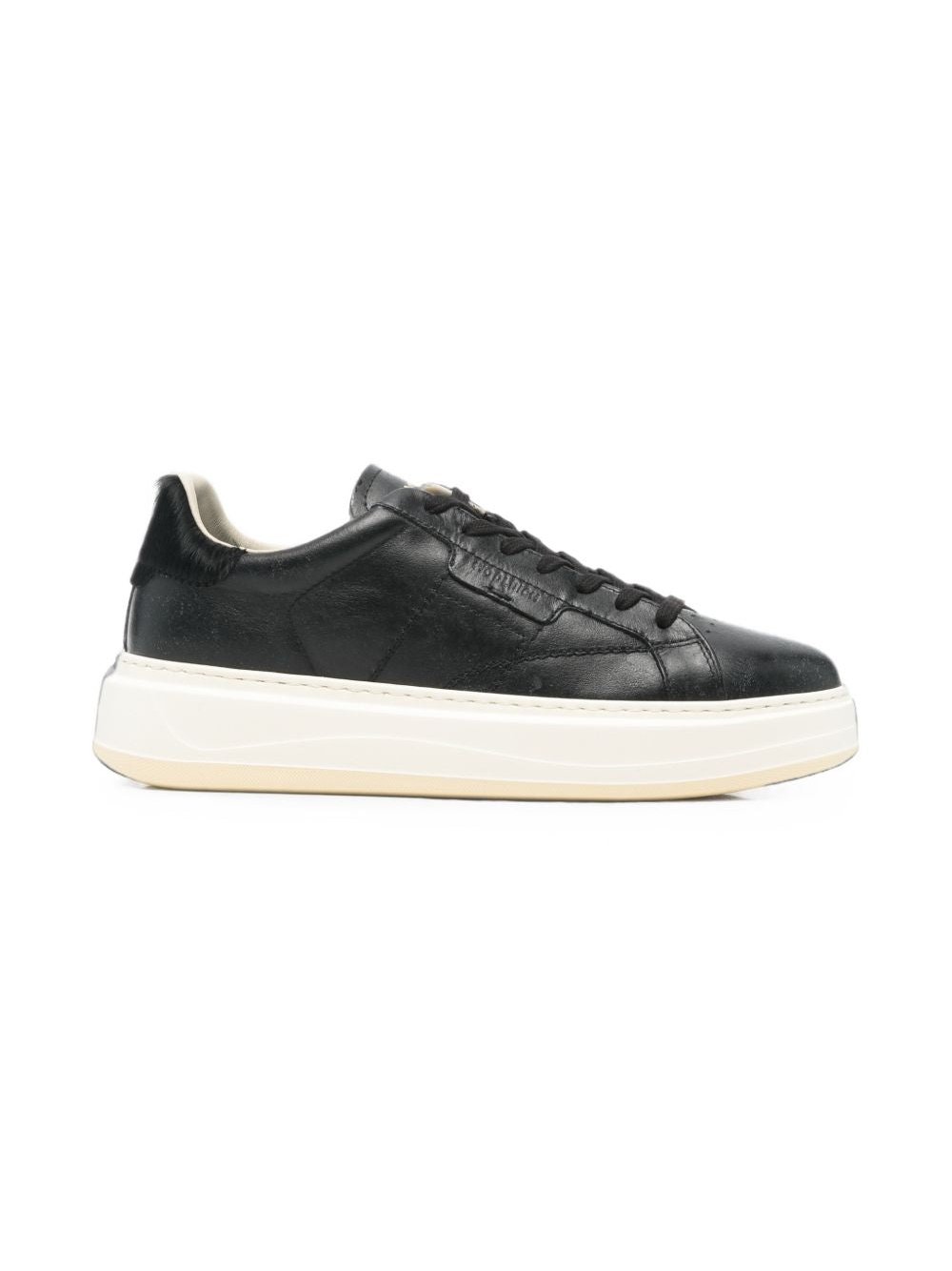 Woolrich Leather Platform Sneaker — Black by Woolrich
