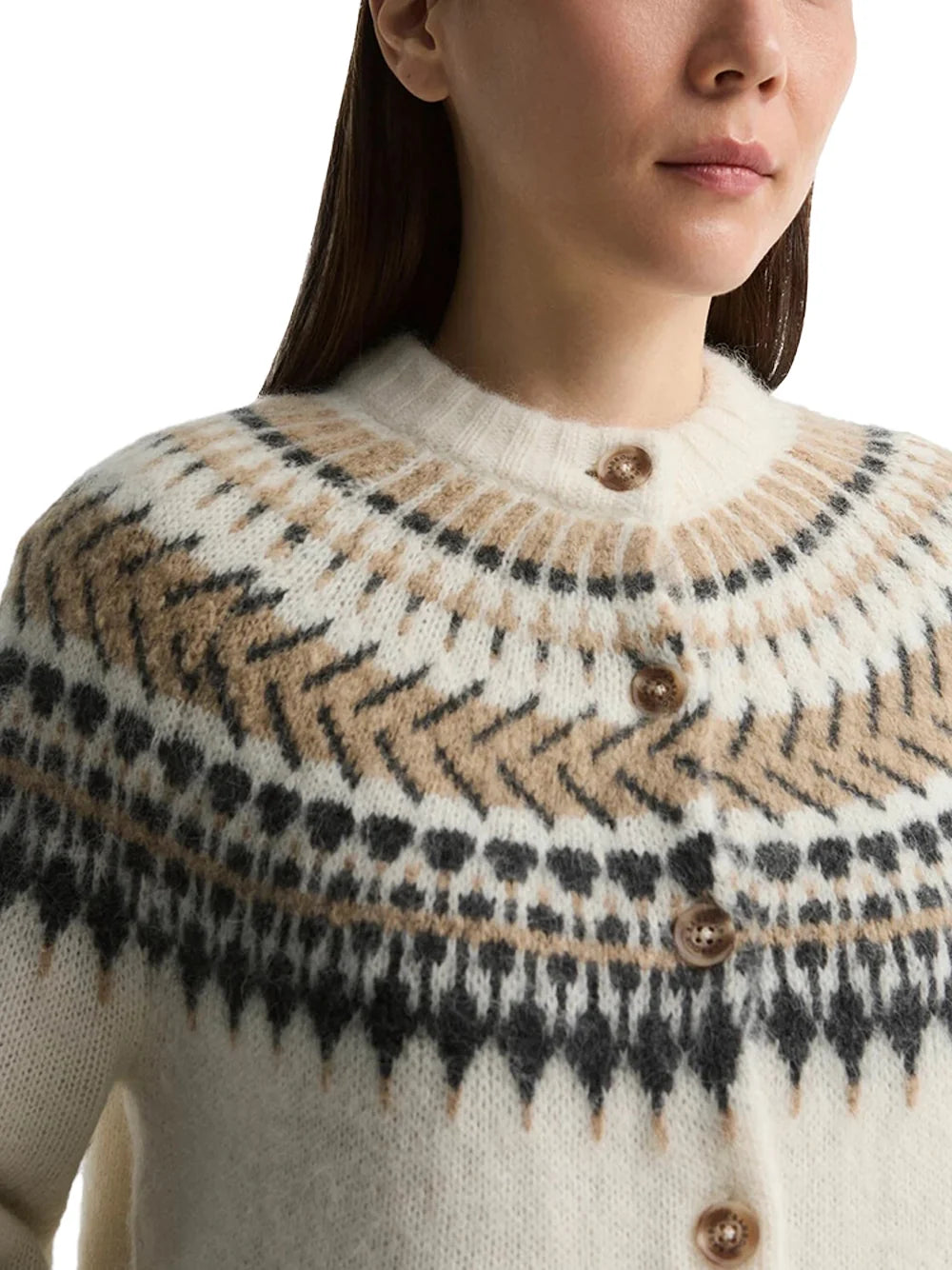 Barbour Pauline Cardigan — Beige, view 4