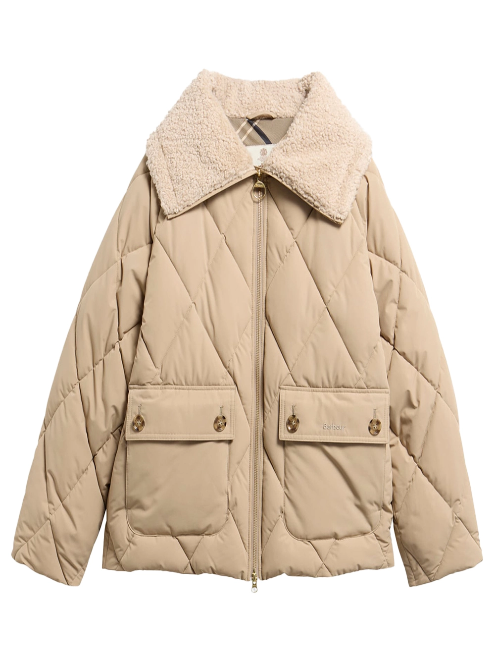 Barbour Eva Puffer Jacket — Beige by Barbour