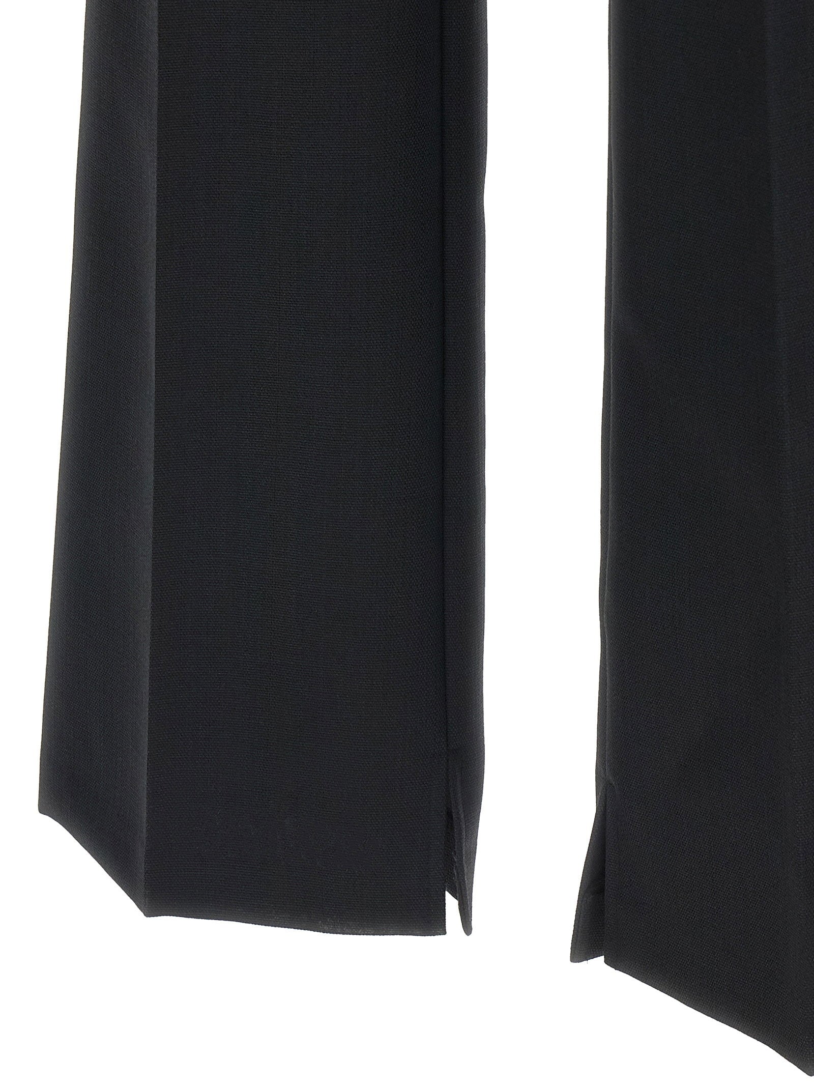 Elisabetta Franchi Virgin Wool Flared Trousers — Black, view 5