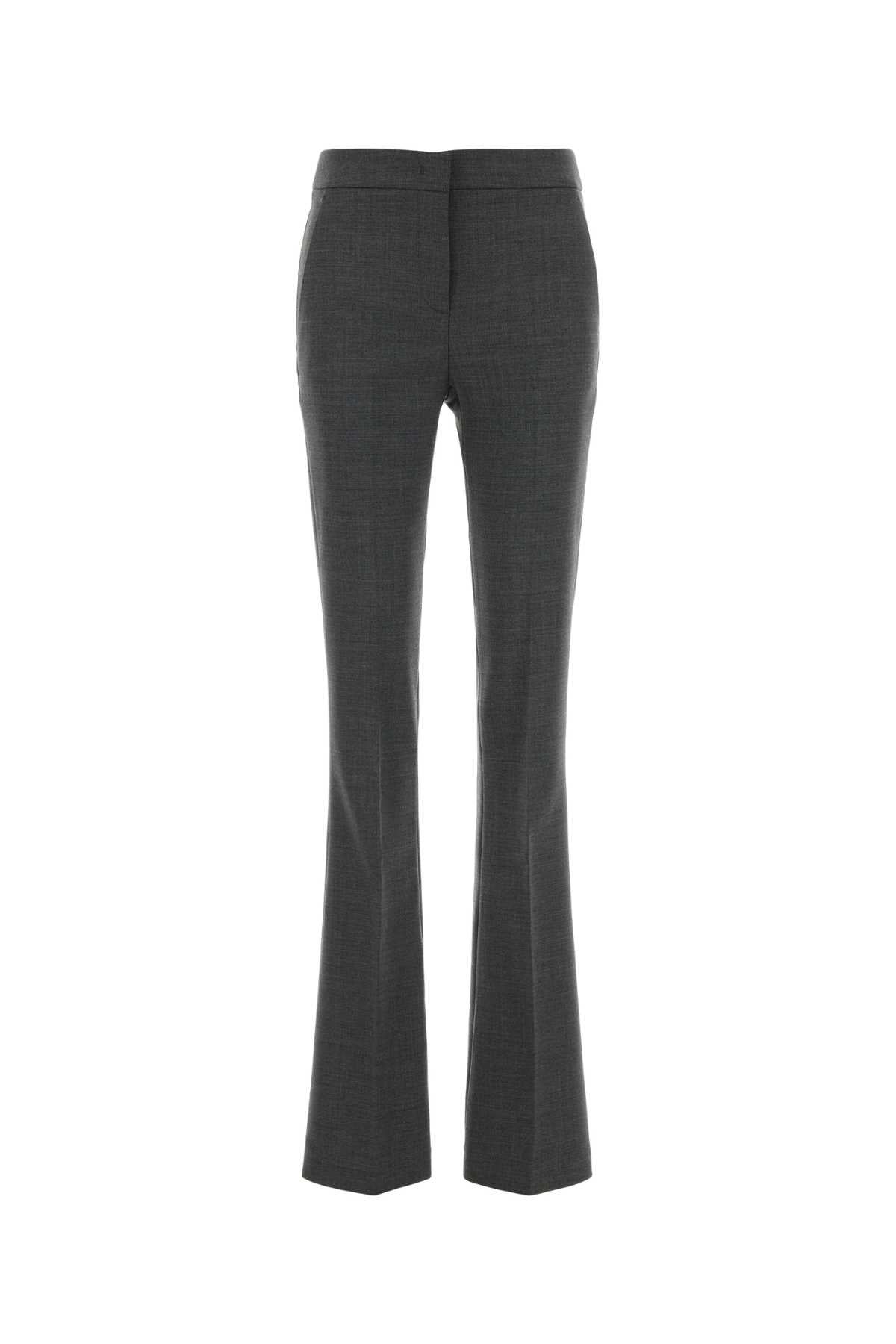 Blumarine Wool-Blend Trousers — Gray by Blumarine