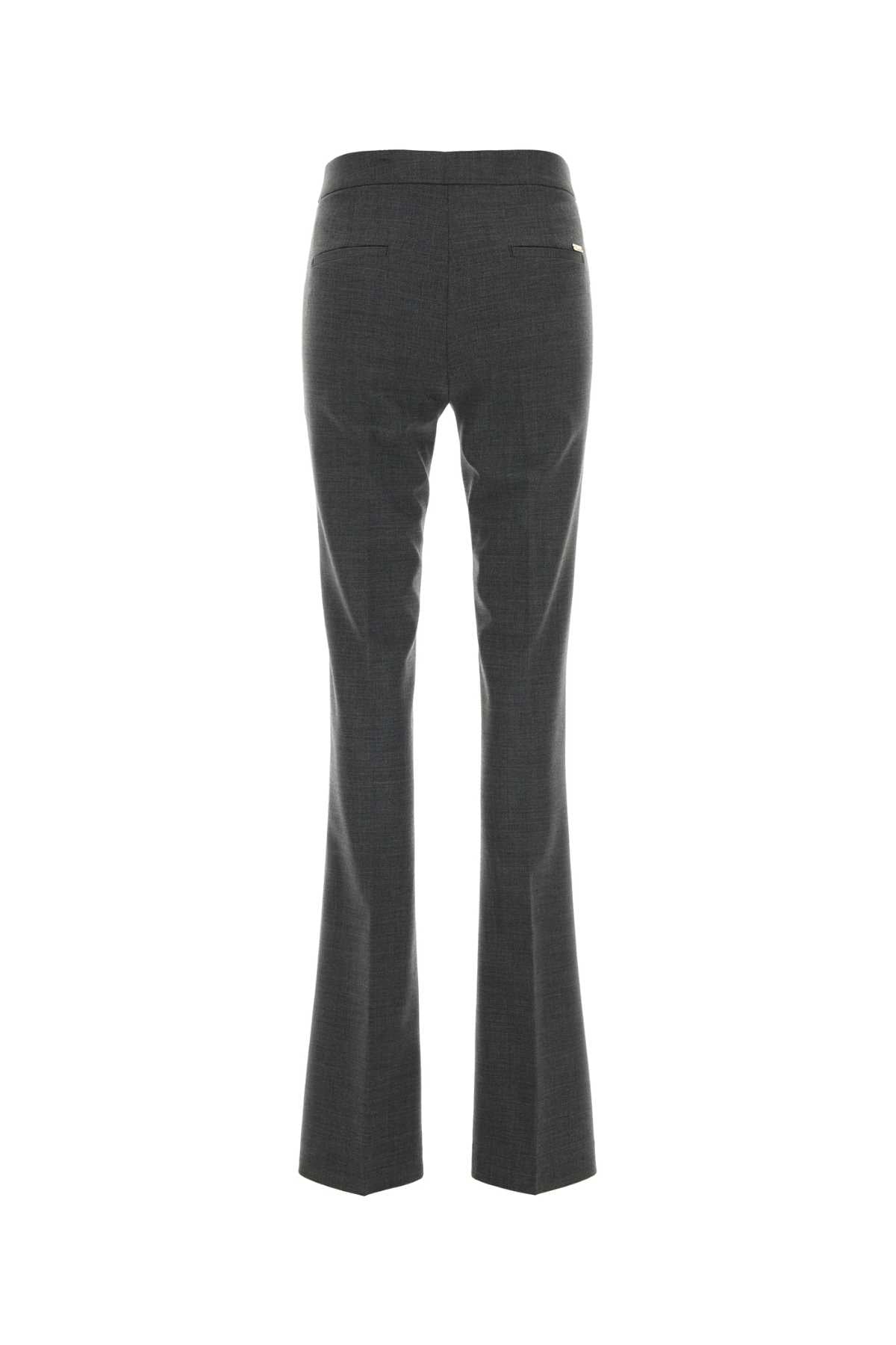 Blumarine Wool-Blend Trousers — Gray, view 2