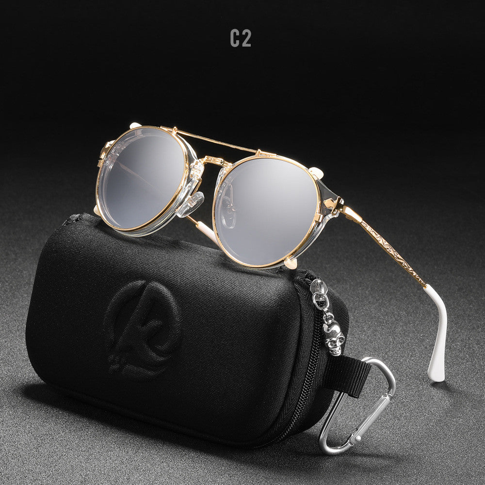 Metal Round Ladies Outdoor Sunglasses Set Mirror, view 2