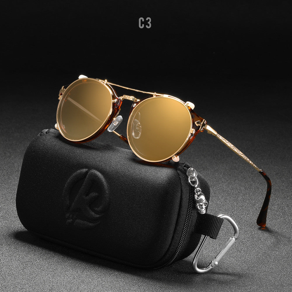 Metal Round Ladies Outdoor Sunglasses Set Mirror, view 3