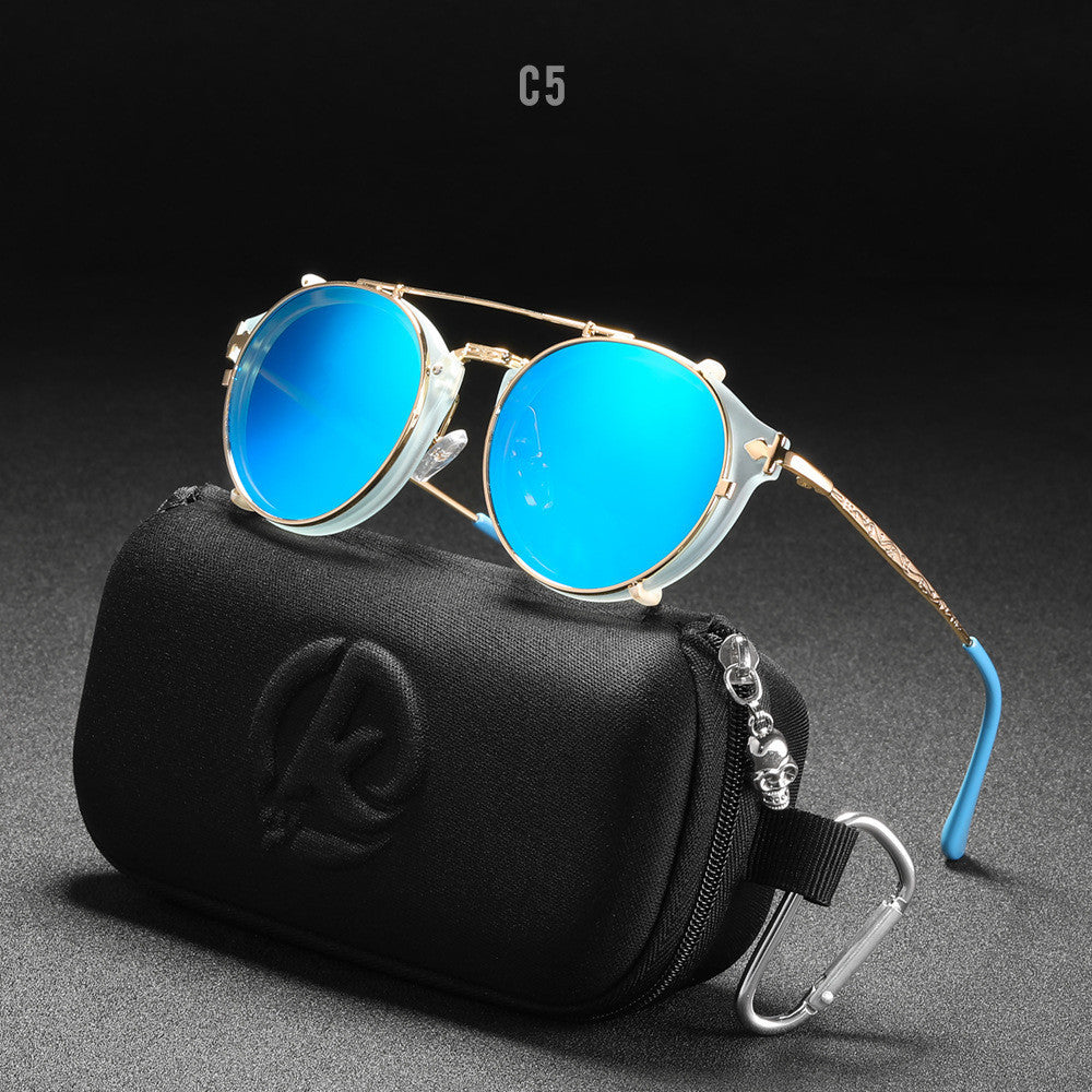 Metal Round Ladies Outdoor Sunglasses Set Mirror, view 5