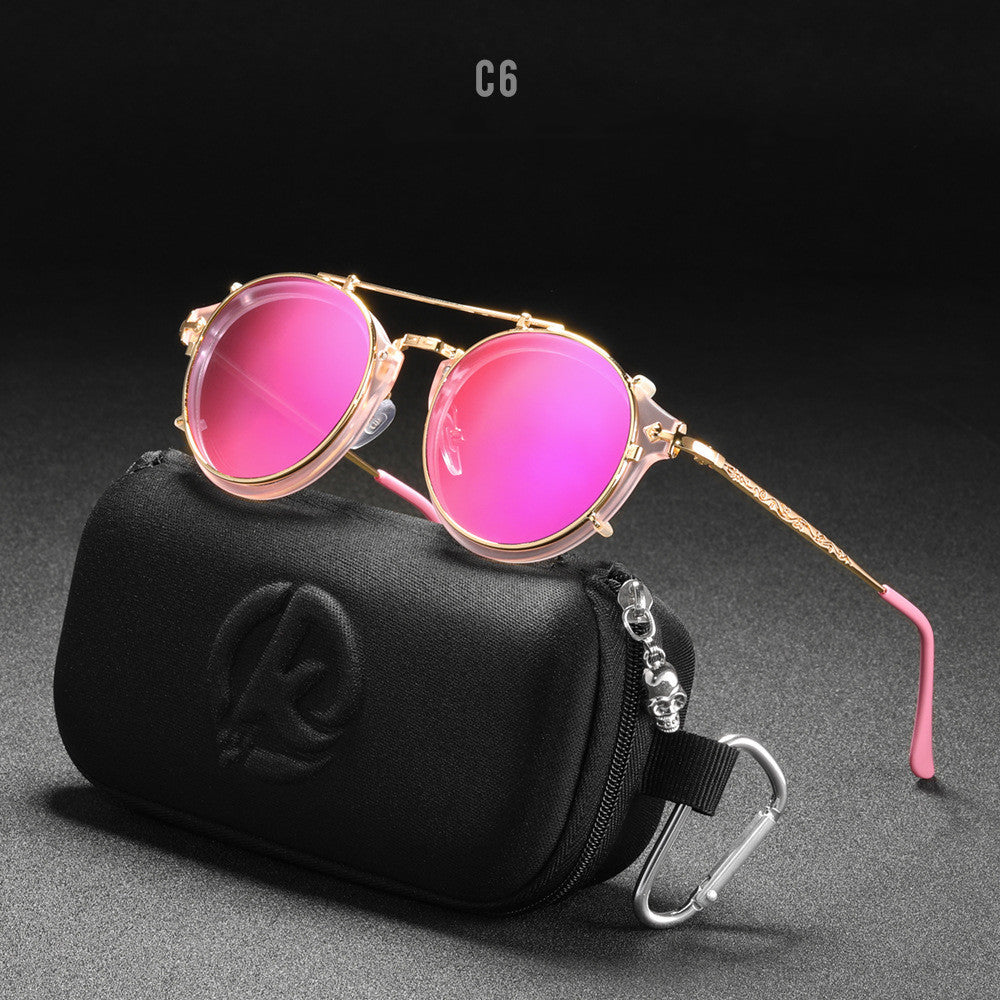Metal Round Ladies Outdoor Sunglasses Set Mirror, view 6